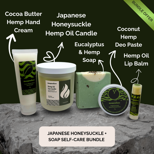 Collection of hemp self- care products